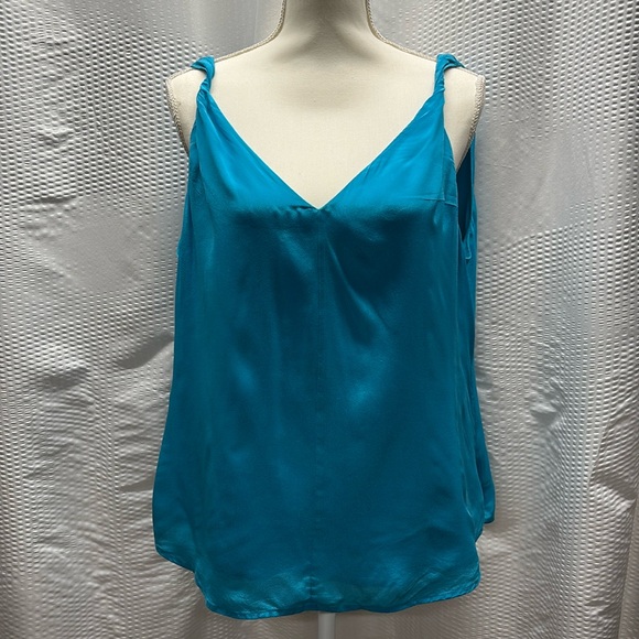 Banana Republic Tops - Banana Republic Teal Silk Twist Strap Cami Size 14‎
